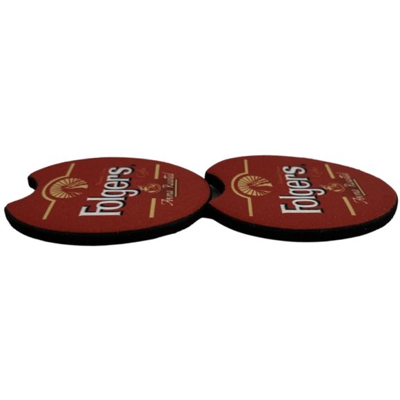 Car Coasters Folgers Coffee Set of 2 Neoprene Absorbent by Sassy Hippo Creations - Picture 4 of 9